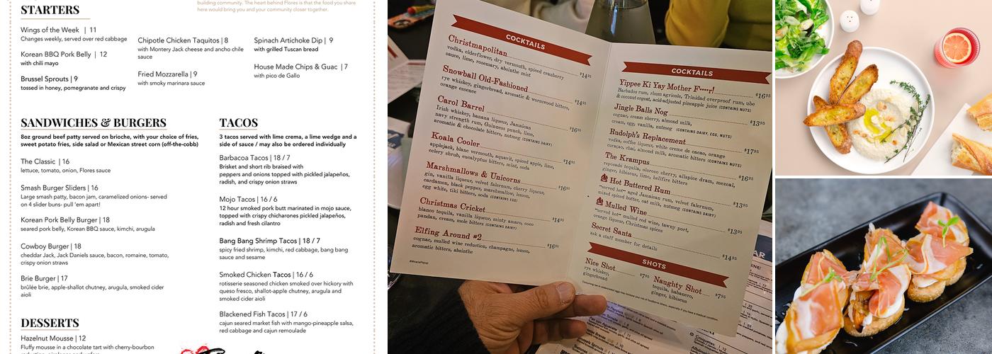 Flores Restaurant & Bar Menu