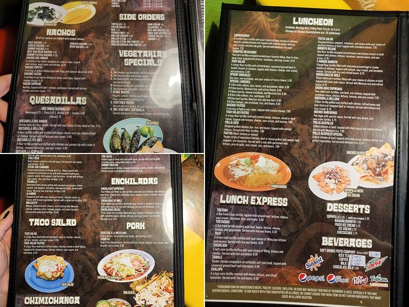 2 Amigos Menu