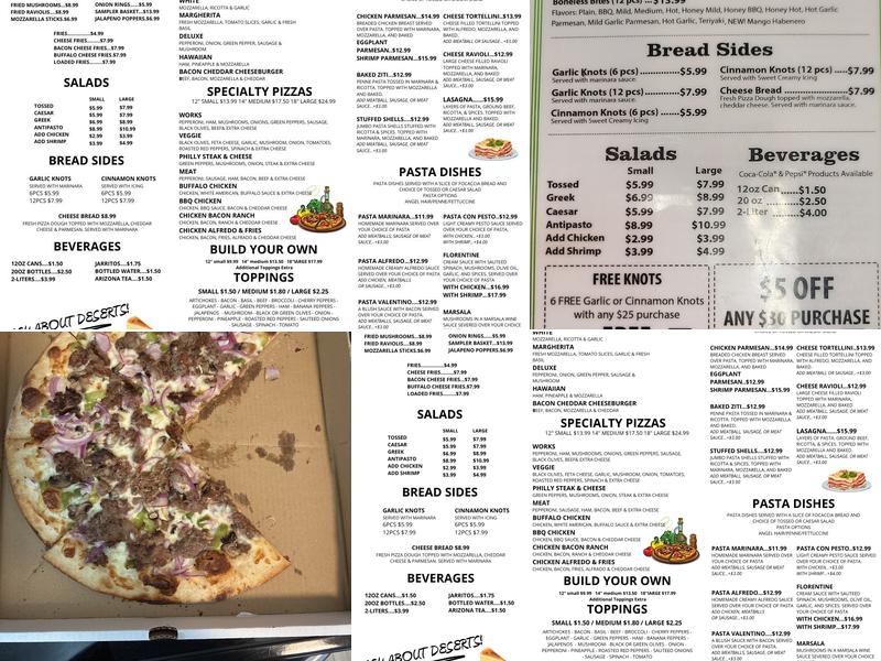 Angelina's Pizza & Subs Menu