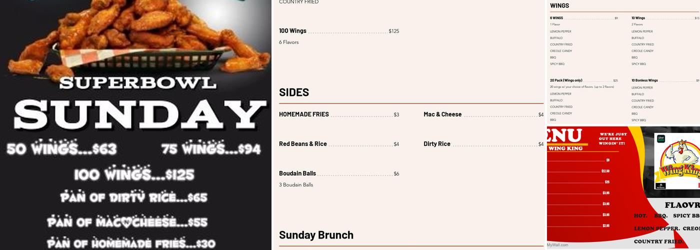 Wing King Menu