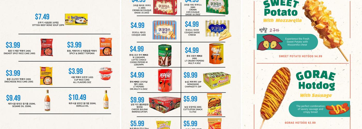 Gorae CornDogs Menu