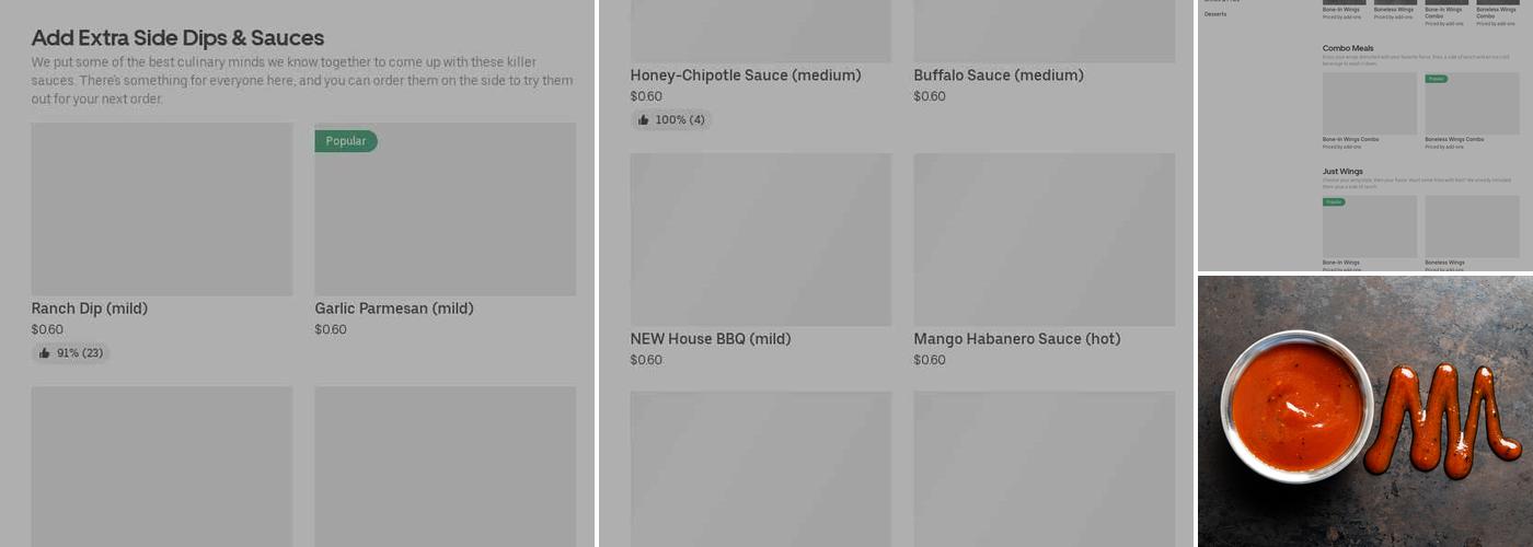 It's Just Wings Menu