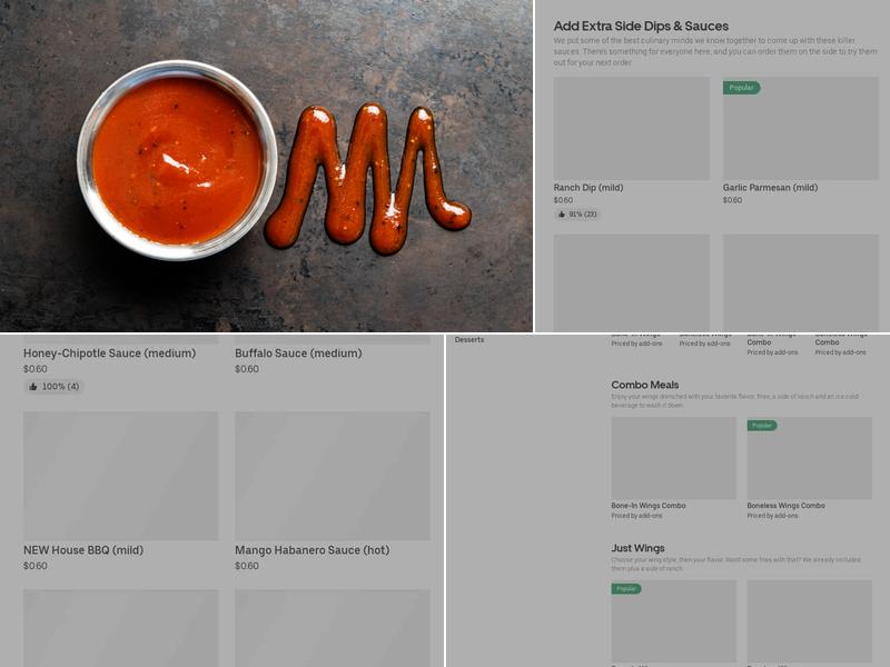 It's Just Wings Menu