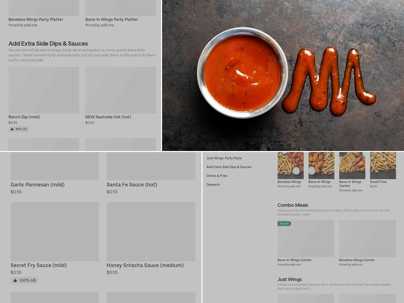 It's Just Wings Menu