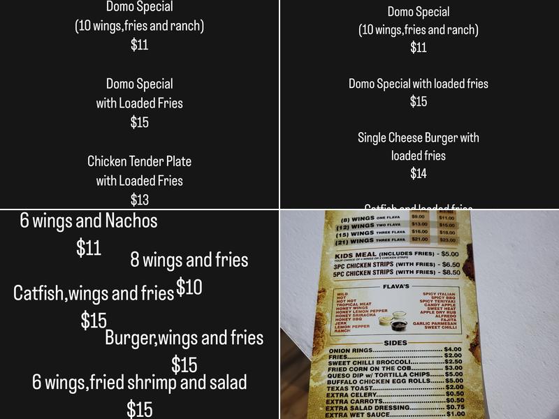 21 flavas Menu