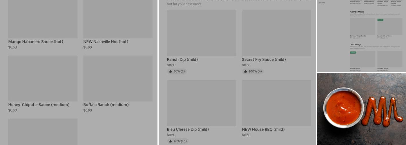 It's Just Wings Menu