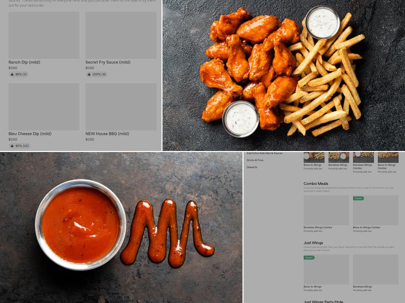 It's Just Wings Menu