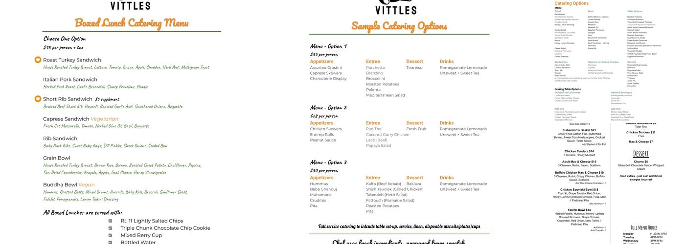 V I T T L E S Menu