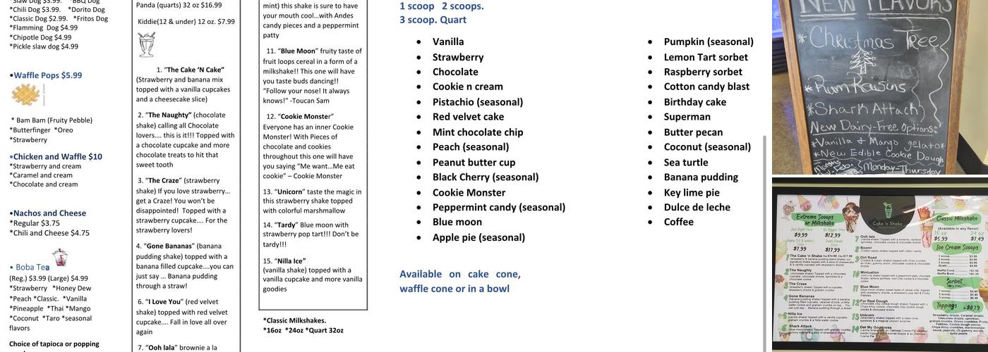 Cake 'n Shake Menu
