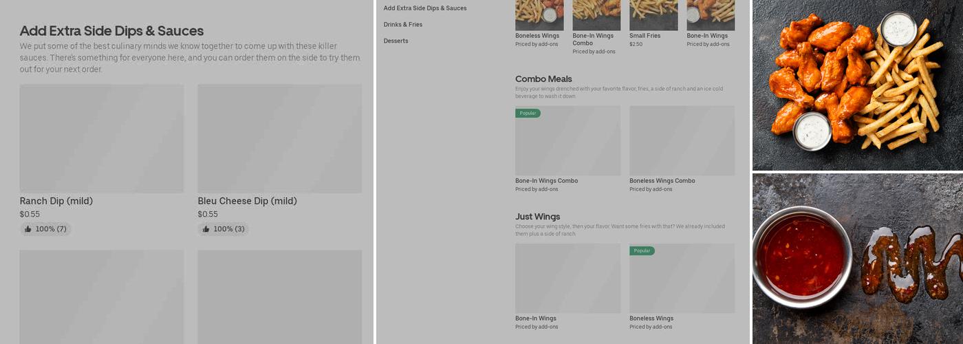 It's Just Wings Menu