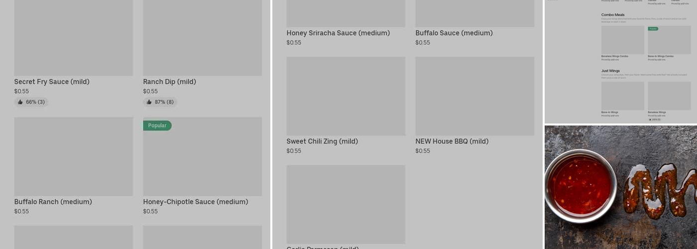 It's Just Wings Menu