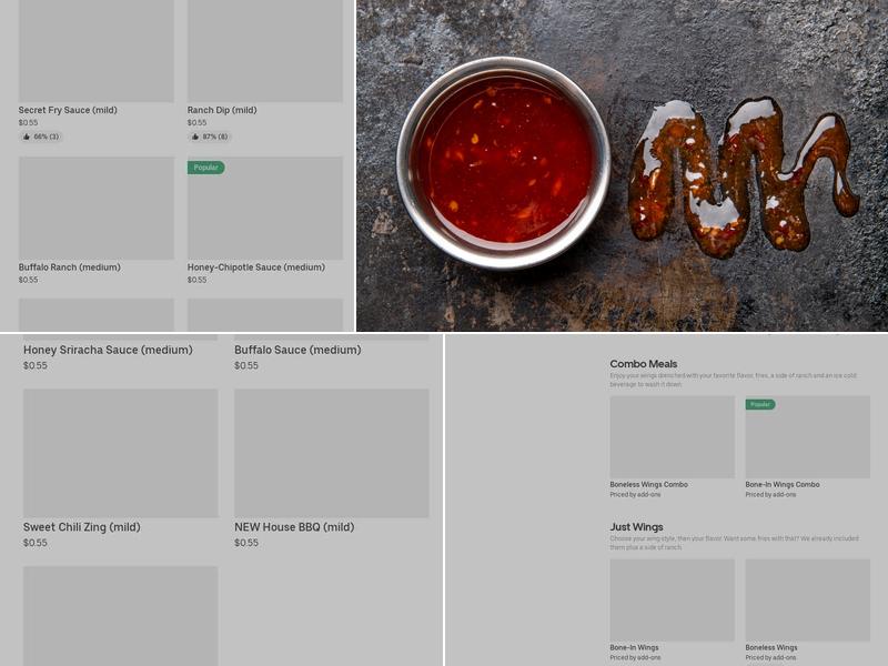 It's Just Wings Menu