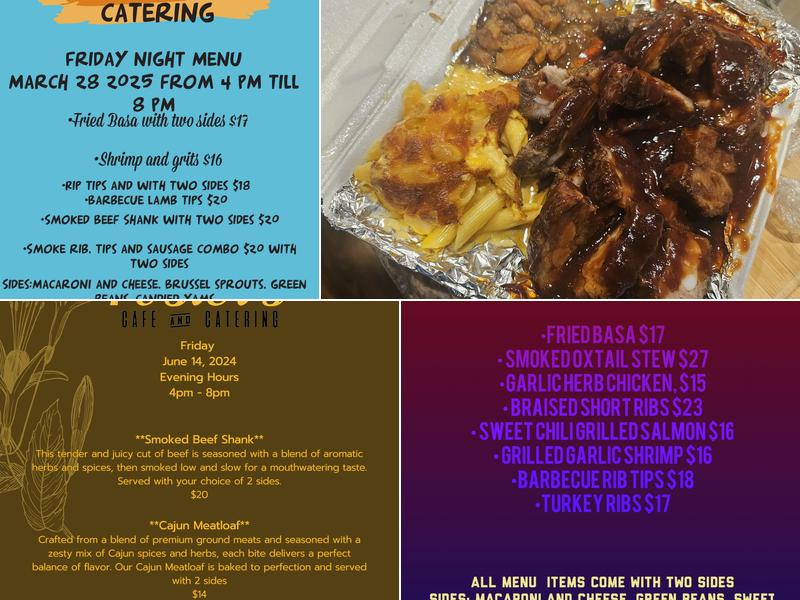 Foster's Catering Menu