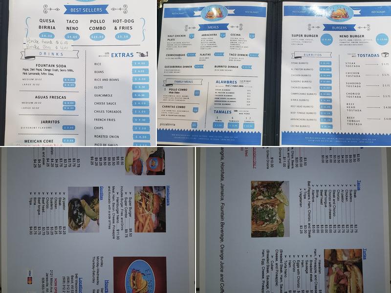 El Neno Tacos & Tortas Menu