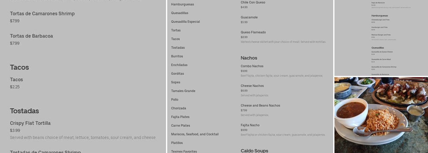 Mexican Grill Menu
