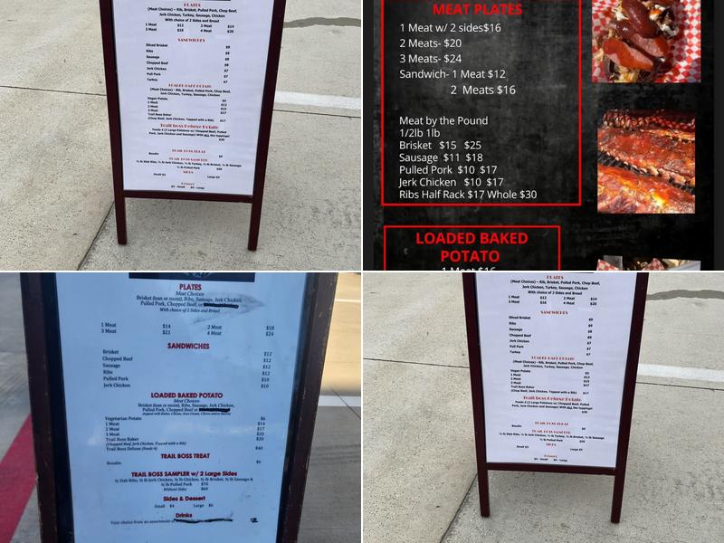 Trail Boss BBQ and catering Menu