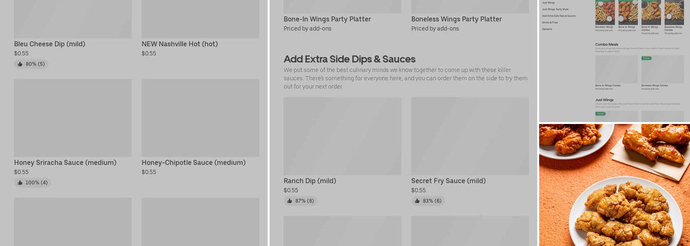 It's Just Wings Menu