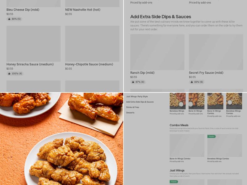 It's Just Wings Menu