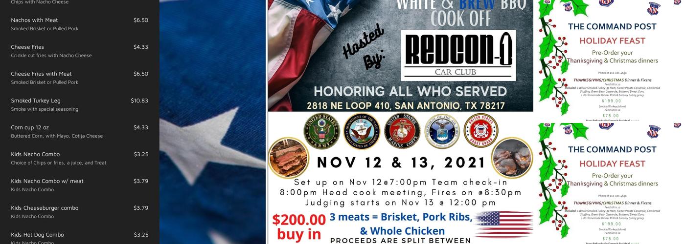 The Command Post BBQ Menu