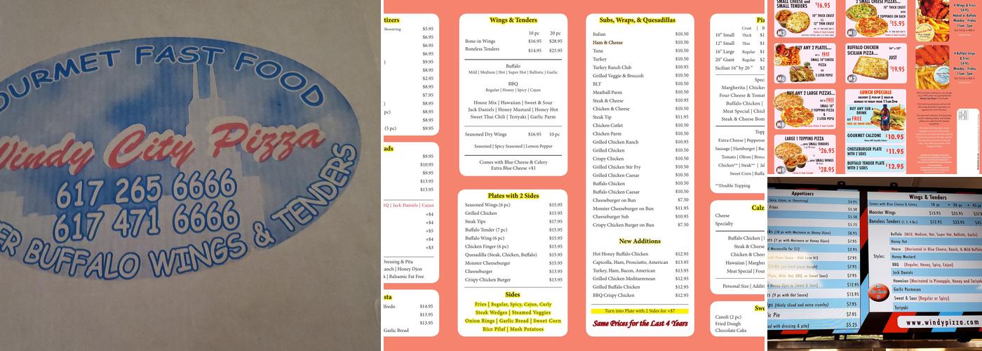 Windy City Pizza - Weymouth Menu