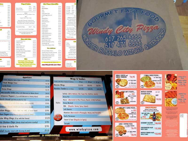 Windy City Pizza - Weymouth Menu