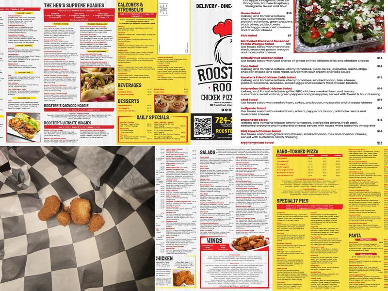 Roosters Roost Menu