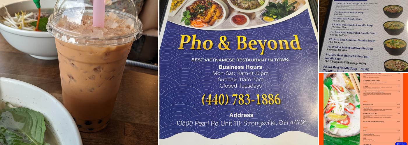 Pho & Beyond Menu