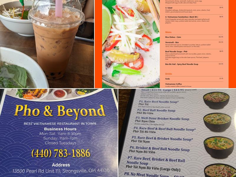 Pho & Beyond Menu