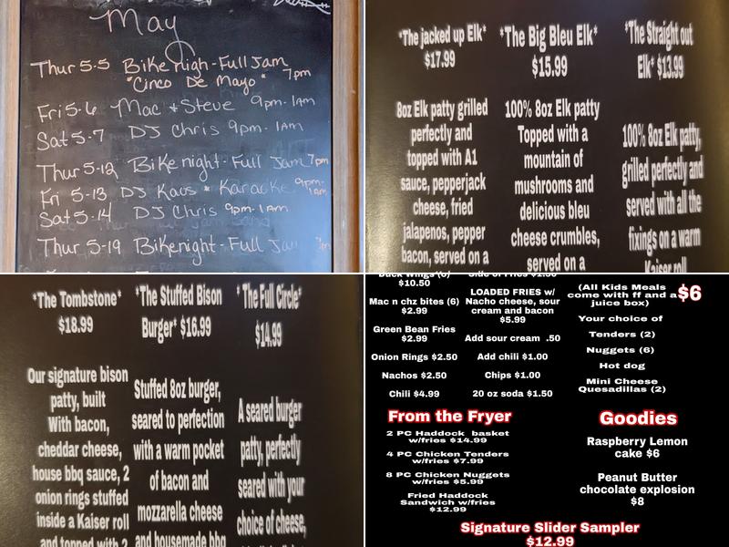 Full Circle Bar and Grill Menu