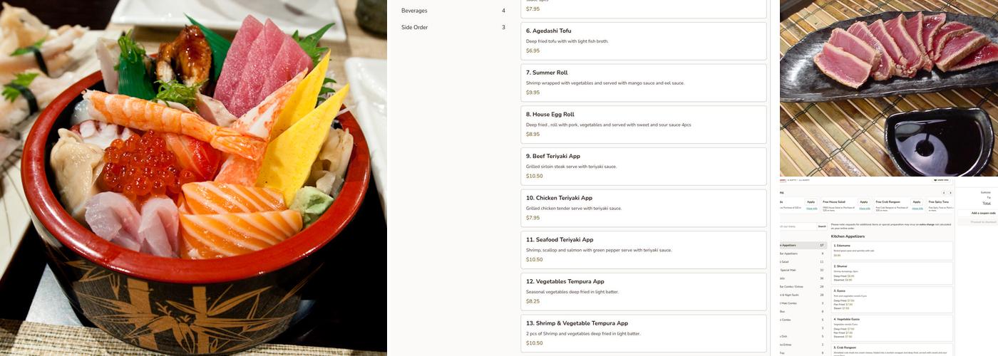Miyuki Sushi Menu