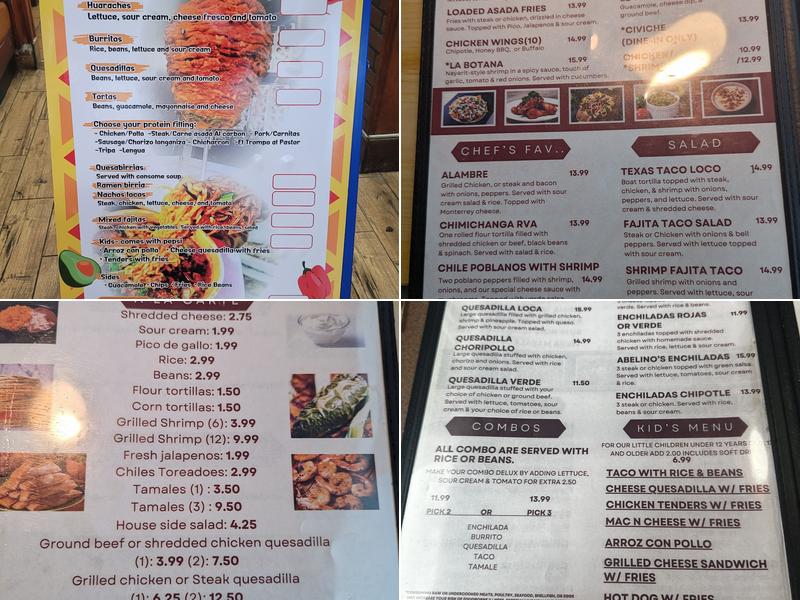 La Reina Mexican Grill Menu