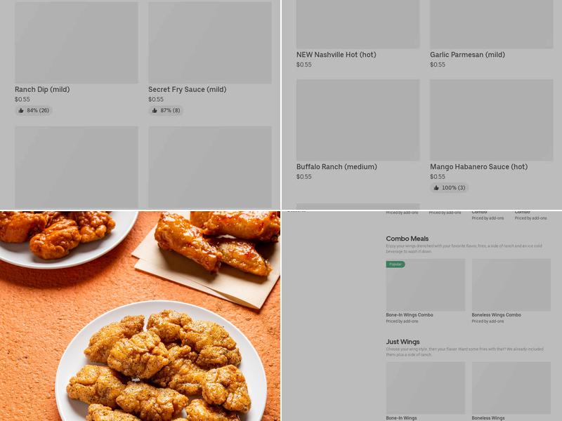 It's Just Wings Menu