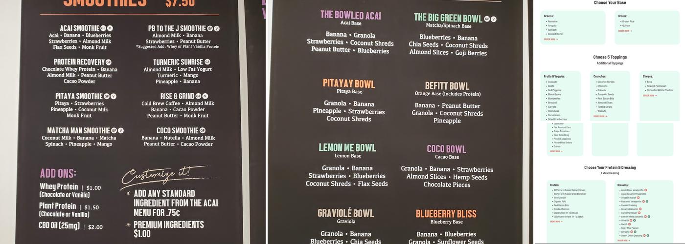 Bowled Menu