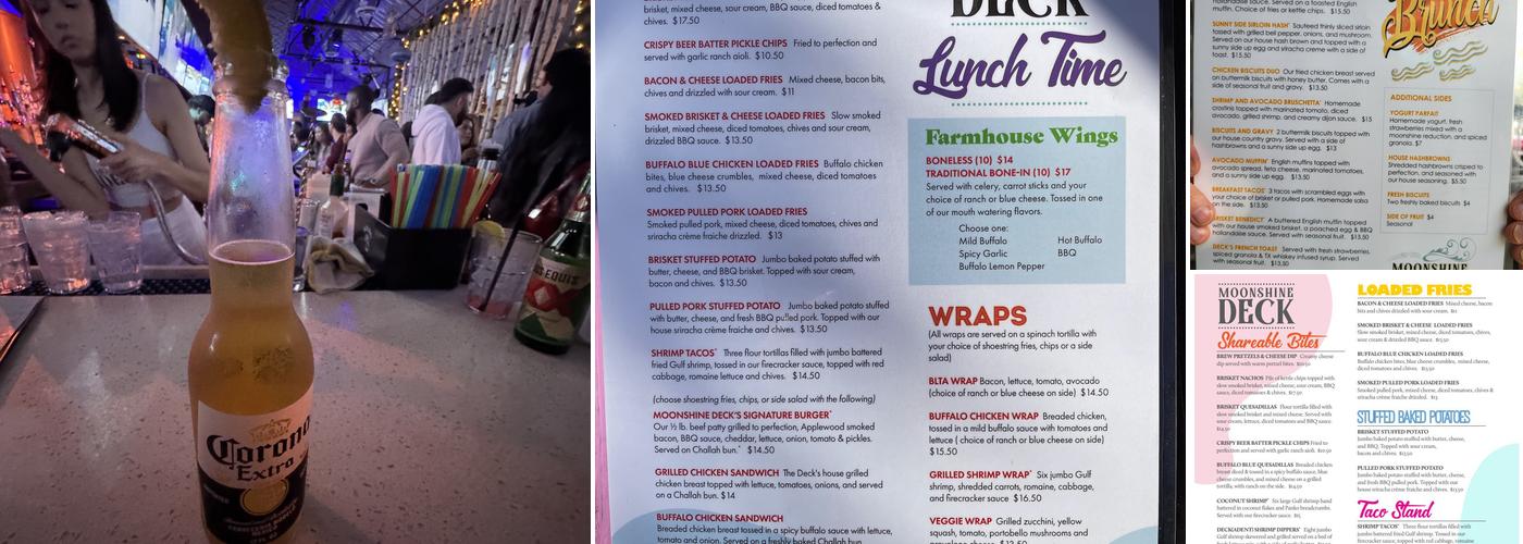 Moonshine Deck Menu