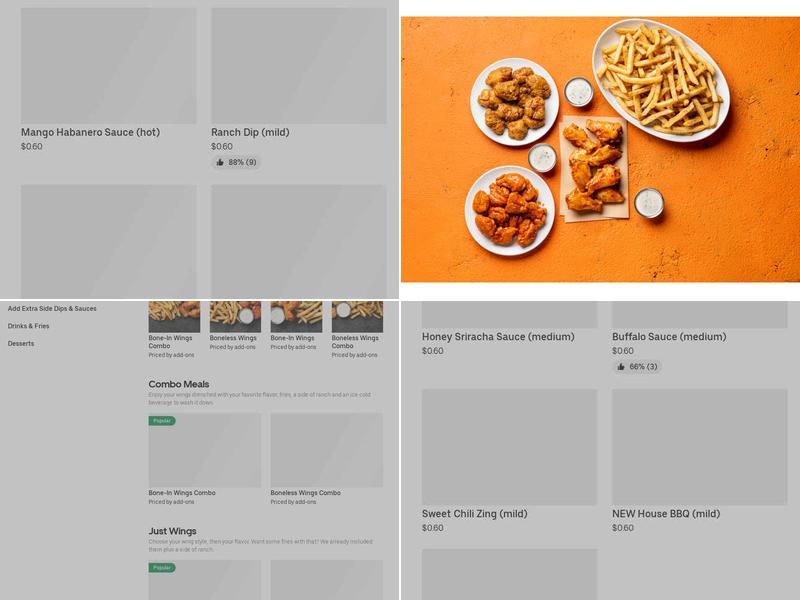 It's Just Wings Menu