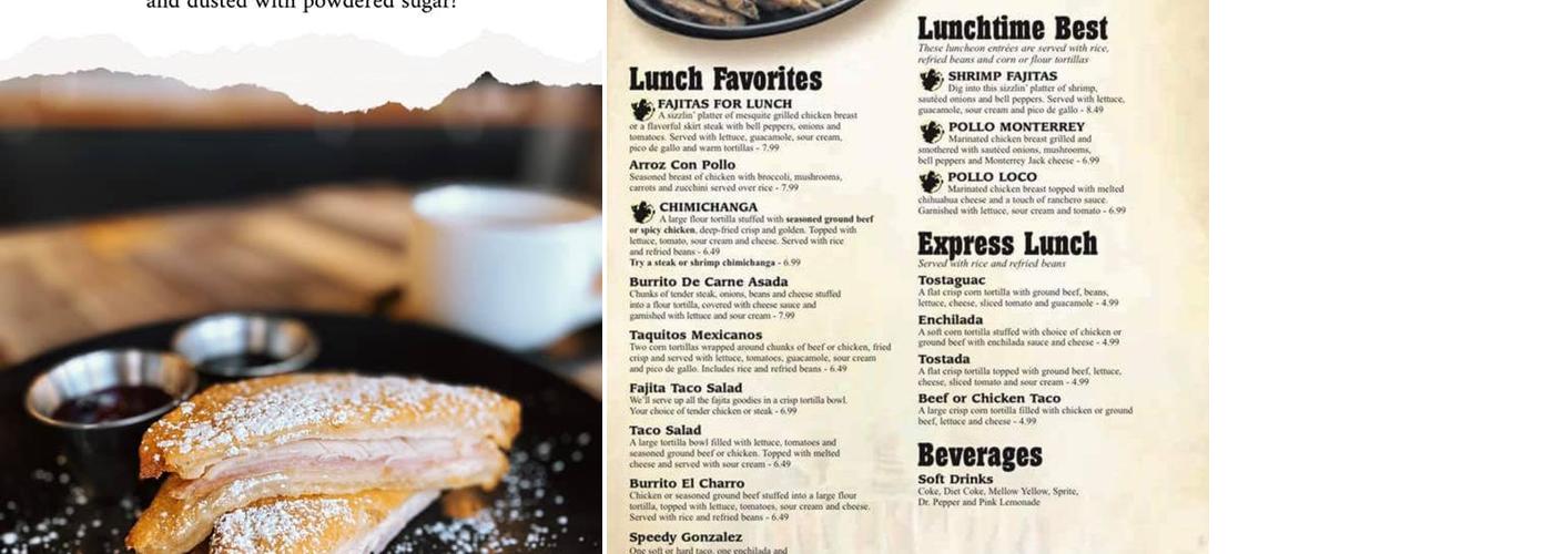 El Charro Southern Mexican Grill Menu