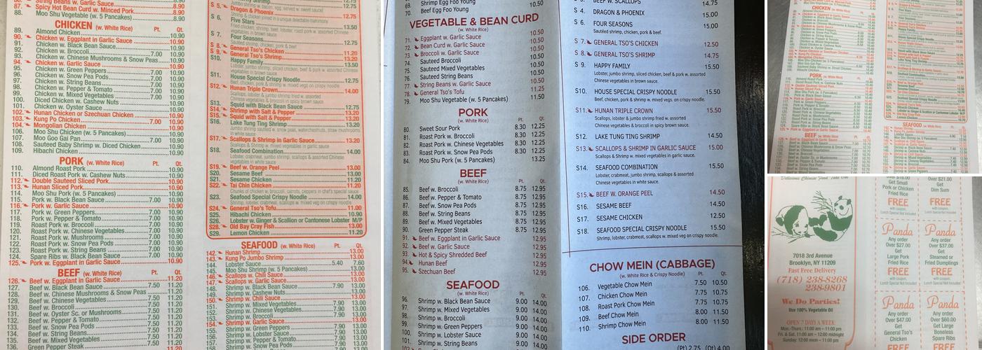 Panda Menu