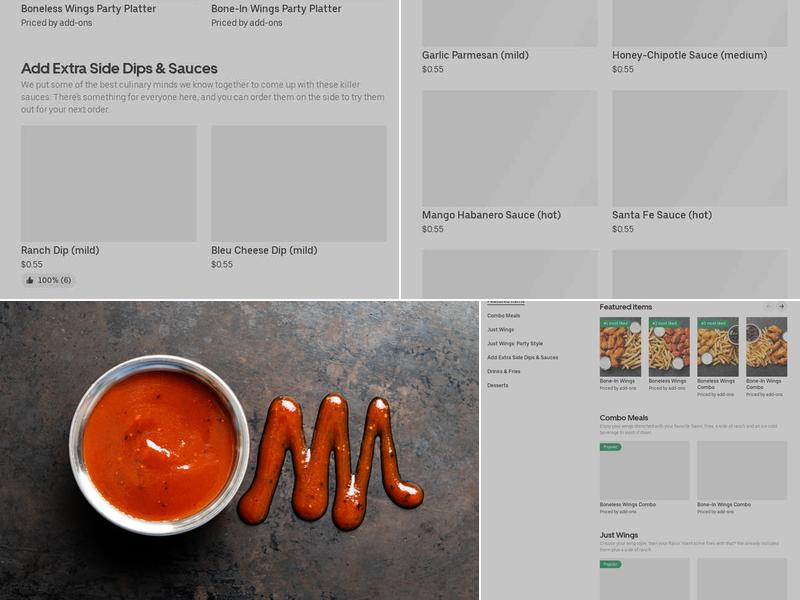 It's Just Wings Menu