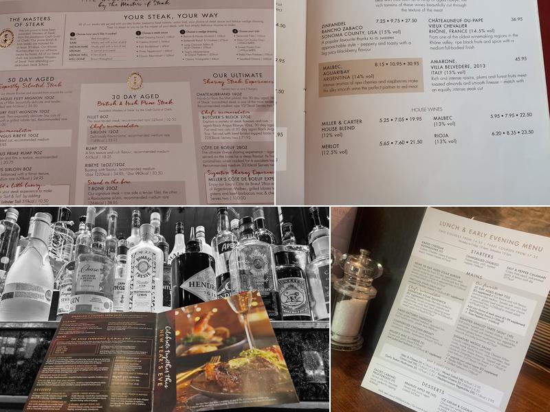 Miller & Carter Kidlington Menu