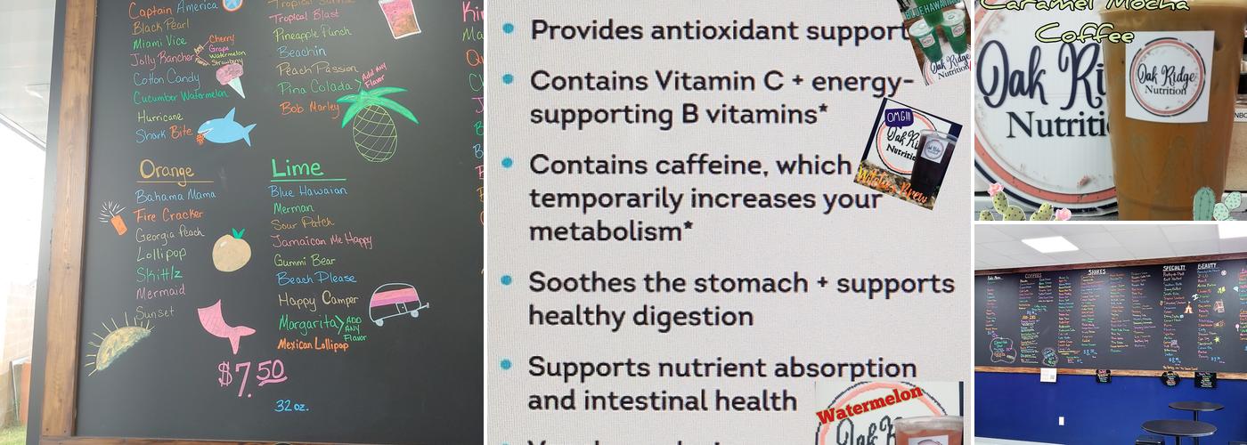 Oak Ridge Nutrition Menu