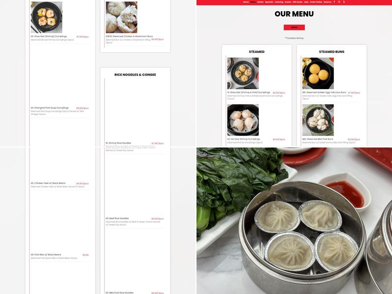 Dim Sum Box Menu