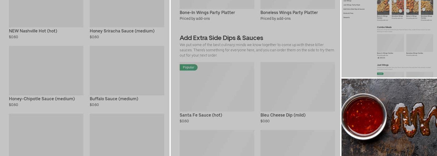 It's Just Wings Menu