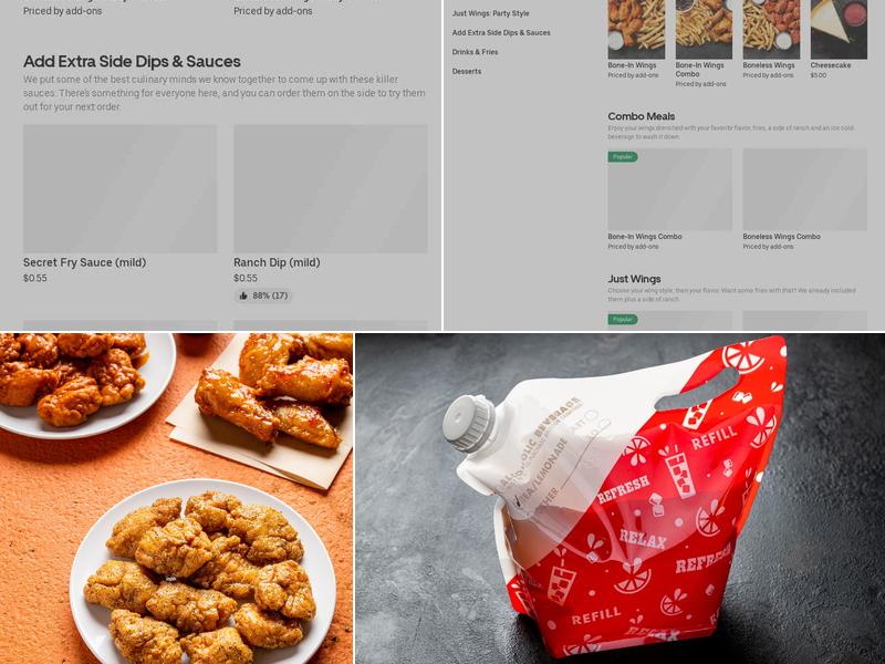 It's Just Wings Menu