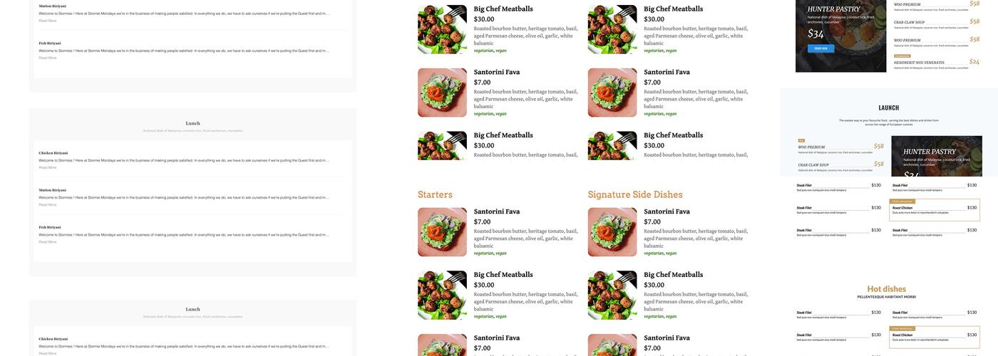 The Singing Chef Cafe Menu