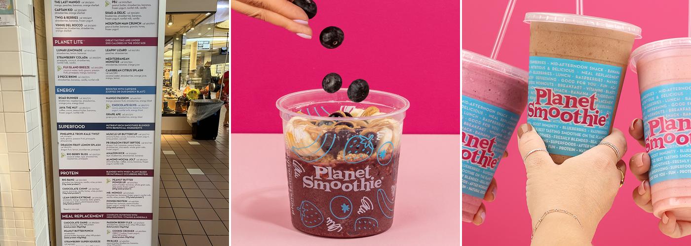 Planet Smoothie Menu