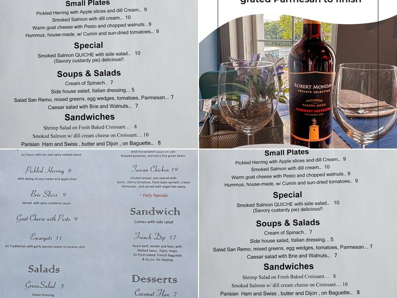 Bistro 116 Menu