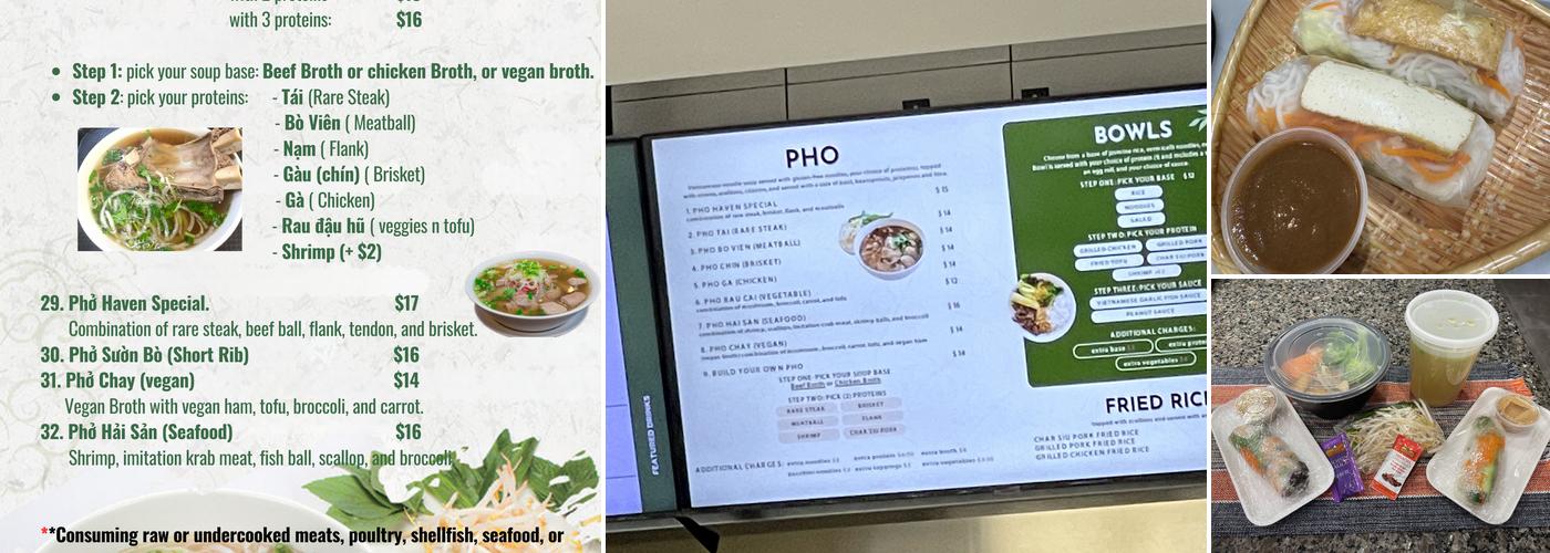 Pho Haven Menu