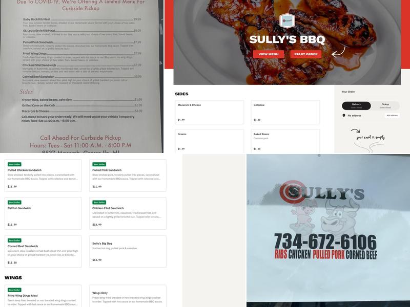 Sully's BBQ Menu