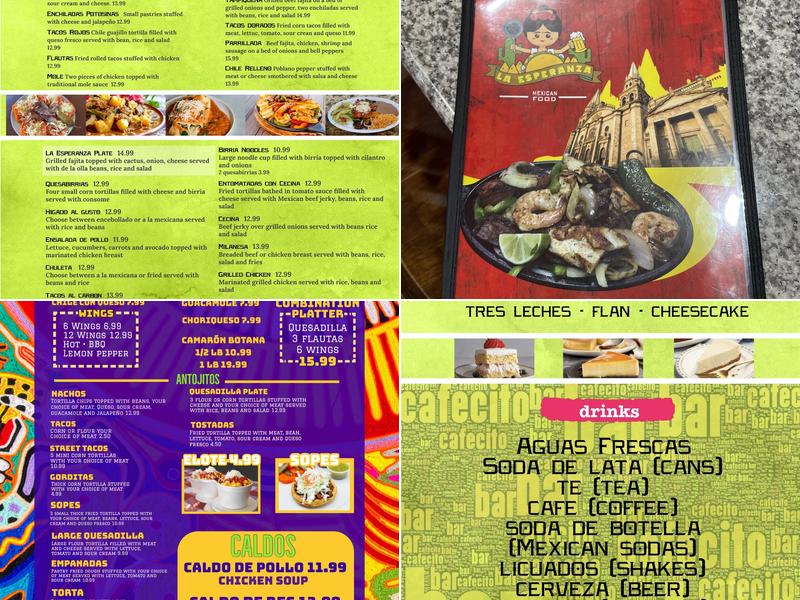 Restaurant La Esperanza Menu