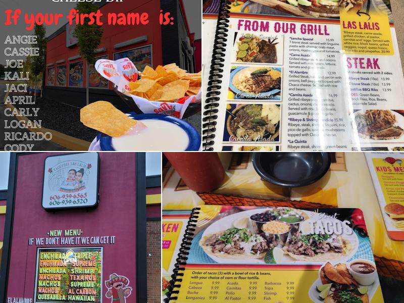 Taqueria Las Lalis Menu